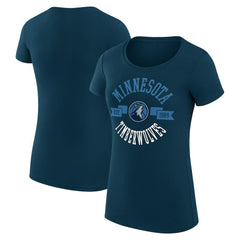 NBA - Minnesota Timberwolves G-III 4Her by Carl Banks Women's Super-Slim Fit Lightweight Large City Logo T-Shirt - Navy