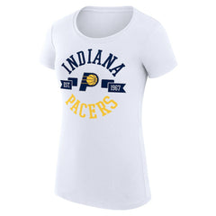 NBA - Indiana Pacers G-III 4Her by Carl Banks Women's Super-Slim Fit Lightweight Large City Logo T-Shirt - White