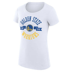 NBA - Golden State Warriors G-III 4Her by Carl Banks Women's Super-Slim Fit Lightweight Large City Logo T-Shirt - White