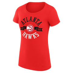 NBA - Atlanta Hawks G-III 4Her by Carl Banks Women's Super-Slim Fit Lightweight Large City Logo T-Shirt - Red