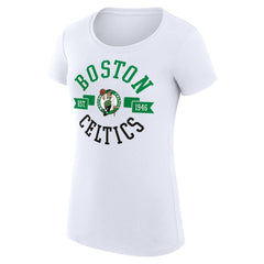 NBA - Boston Celtics G-III 4Her by Carl Banks Women's Super-Slim Fit Lightweight Large City Logo T-Shirt - White