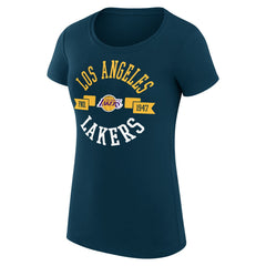 NBA - Los Angeles Lakers G-III 4Her by Carl Banks Women's Super-Slim Fit Lightweight Large City Logo T-Shirt - Purple
