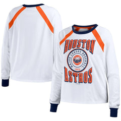 Houston Astros WEAR by Erin Andrews Women's Raglan Long Sleeve T-Shirt Lifestyle