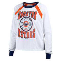 Houston Astros WEAR by Erin Andrews Women's Raglan Long Sleeve T-Shirt Lifestyle
