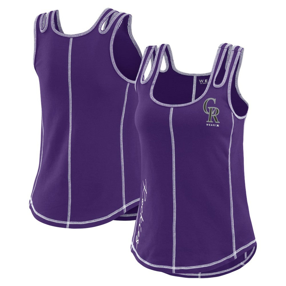 Colorado Rockies WEAR by Erin Andrews Women's Contrast Stitch Tank Top Clearance