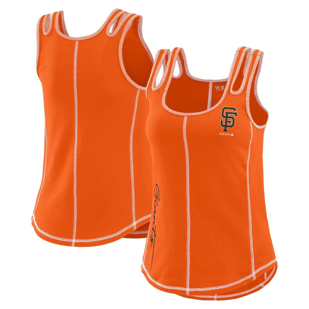 San Francisco Giants WEAR by Erin Andrews Women's Contrast Stitch Tank Top On Sale
