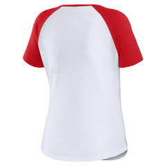 St. Louis Cardinals WEAR by Erin Andrews Women's Fitted Henley Raglan T-Shirt for sale
