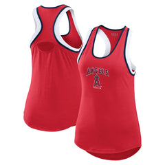 Los Angeles Angels WEAR by Erin Andrews Women's Colorblock Racerback Tank Top Clearance