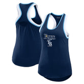 Tampa Bay Rays WEAR by Erin Andrews Women's Colorblock Racerback Tank Top discount