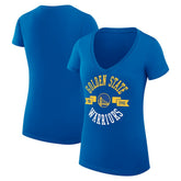 NBA - Golden State Warriors G-III 4Her by Carl Banks Women's Super-Slim Fit Lightweight Large City Logo V-Neck T-Shirt - Royal
