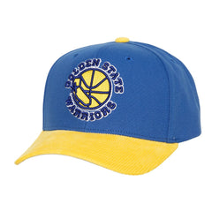 Mitchell & Ness - Golden State Warriors Corduroy Pro Crown Adjustable Hat - Royal