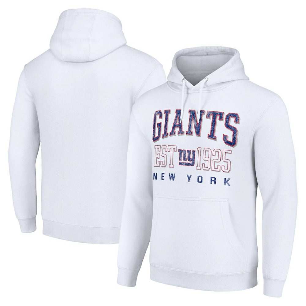 New York Giants Starter Unisex Throwback Logo Pullover Hoodie White - NFL