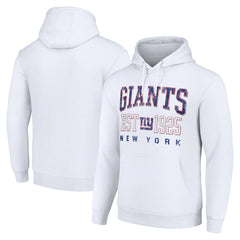 New York Giants Starter Unisex Throwback Logo Pullover Hoodie White - NFL