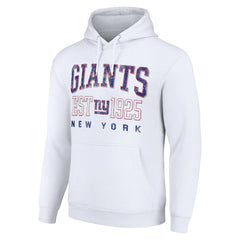 New York Giants Starter Unisex Throwback Logo Pullover Hoodie White - NFL