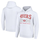San Francisco 49ers Starter Unisex Throwback Logo Pullover Hoodie White - NFL