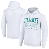 Seattle Seahawks Starter Unisex Throwback Logo Pullover Hoodie White - NFL