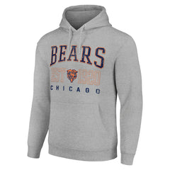 Chicago Bears Starter Unisex Throwback Logo Pullover Hoodie Heather Gray - NFL