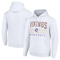 Minnesota Vikings Starter Unisex Throwback Logo Pullover Hoodie White - NFL