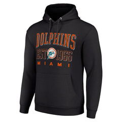 Miami Dolphins Starter Unisex Throwback Logo Pullover Hoodie Black - NFL