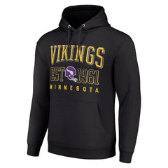 Minnesota Vikings Starter Unisex Throwback Logo Pullover Hoodie Black - NFL