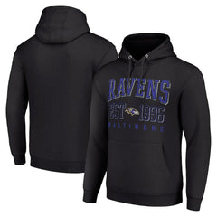 Baltimore Ravens Starter Unisex Throwback Logo Pullover Hoodie Black - NFL