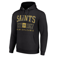 New Orleans Saints Starter Unisex Throwback Logo Pullover Hoodie Black - NFL