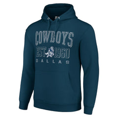 Dallas Cowboys Starter Unisex Throwback Logo Pullover Hoodie Navy - NFL