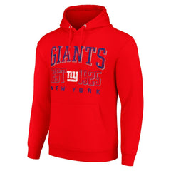 New York Giants Starter Unisex Throwback Logo Pullover Hoodie Red - NFL