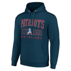 New England Patriots Starter Unisex Throwback Logo Pullover Hoodie Navy - NFL
