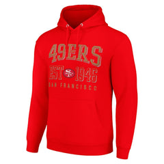 San Francisco 49ers Starter Unisex Throwback Logo Pullover Hoodie Red - NFL