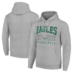 Philadelphia Eagles Starter Unisex Throwback Logo Pullover Hoodie Heather Gray - NFL