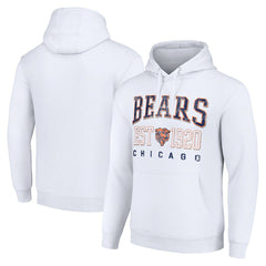 Chicago Bears Starter Unisex Throwback Logo Pullover Hoodie White - NFL