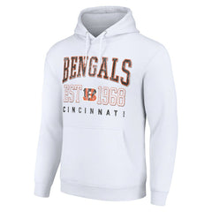 Cincinnati Bengals Starter Unisex Throwback Logo Pullover Hoodie White - NFL