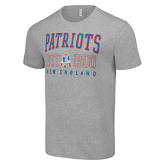 New England Patriots Starter Throwback Logo T-Shirt Heather Gray - NFL