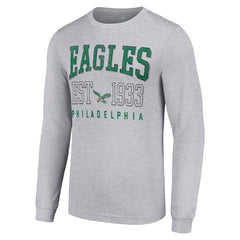 Philadelphia Eagles Starter Throwback Logo Long Sleeve T-Shirt Heather Gray - NFL