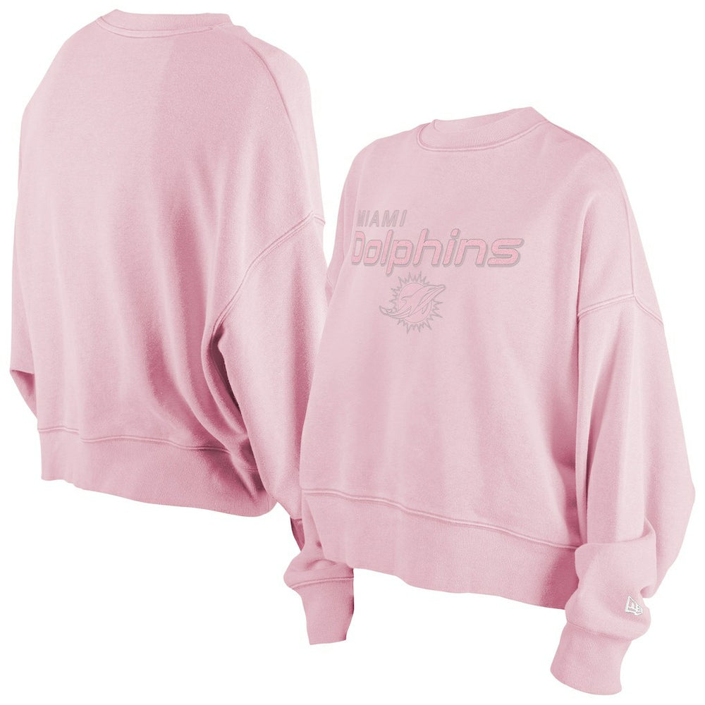 Miami Dolphins New Era Women's Cozy Pullover Sweatshirt Pink - NFL