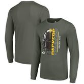 Green Bay Packers Starter Half Helmet Logo Long Sleeve T-Shirt Green - NFL