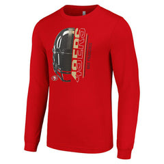 San Francisco 49ers Starter Half Helmet Logo Long Sleeve T-Shirt Scarlet - NFL