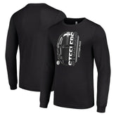 Pittsburgh Steelers Starter Half Helmet Logo Long Sleeve T-Shirt Black - NFL