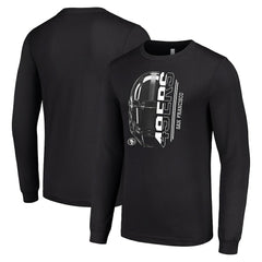 San Francisco 49ers Starter Half Helmet Logo Long Sleeve T-Shirt Black - NFL