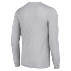 Detroit Lions Starter Half Helmet Logo Long Sleeve Heathered T-Shirt Heather Gray - NFL