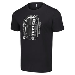 Pittsburgh Steelers Starter Half Helmet Logo T-Shirt Black - NFL