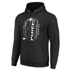 Kansas City Chiefs Starter Unisex Half Helmet Logo Pullover Hoodie Black - NFL