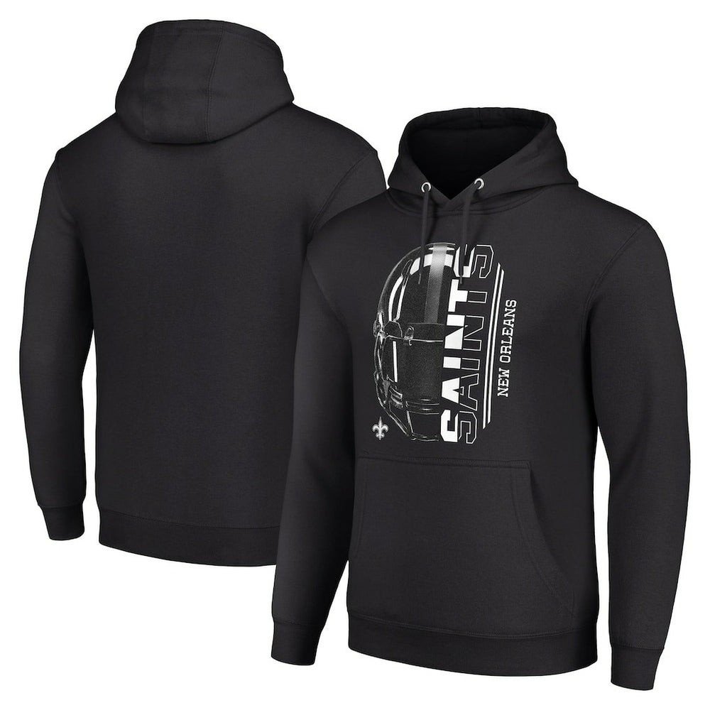 New Orleans Saints Starter Unisex Half Helmet Logo Pullover Hoodie Black - NFL