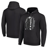 New Orleans Saints Starter Unisex Half Helmet Logo Pullover Hoodie Black - NFL