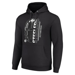 Pittsburgh Steelers Starter Unisex Half Helmet Logo Pullover Hoodie Black - NFL