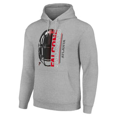 Atlanta Falcons Starter Unisex Half Helmet Logo Pullover Hoodie Heather Gray - NFL