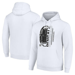 Cincinnati Bengals Starter Unisex Half Helmet Logo Pullover Hoodie White - NFL