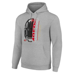 San Francisco 49ers Starter Unisex Half Helmet Logo Pullover Hoodie Heather Gray - NFL