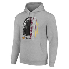Washington Commanders Starter Unisex Half Helmet Logo Pullover Hoodie Heather Gray - NFL